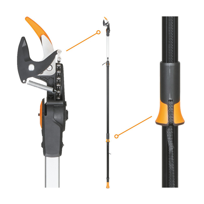 Веткорез высотный Fiskars PowerGear UPX86 телескопический 240-400см