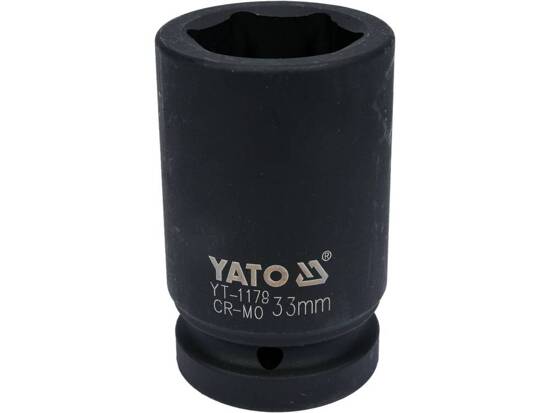 Головка торцева Yato ударна 1", 6-гранна, подовжена, 33 мм, L90 мм