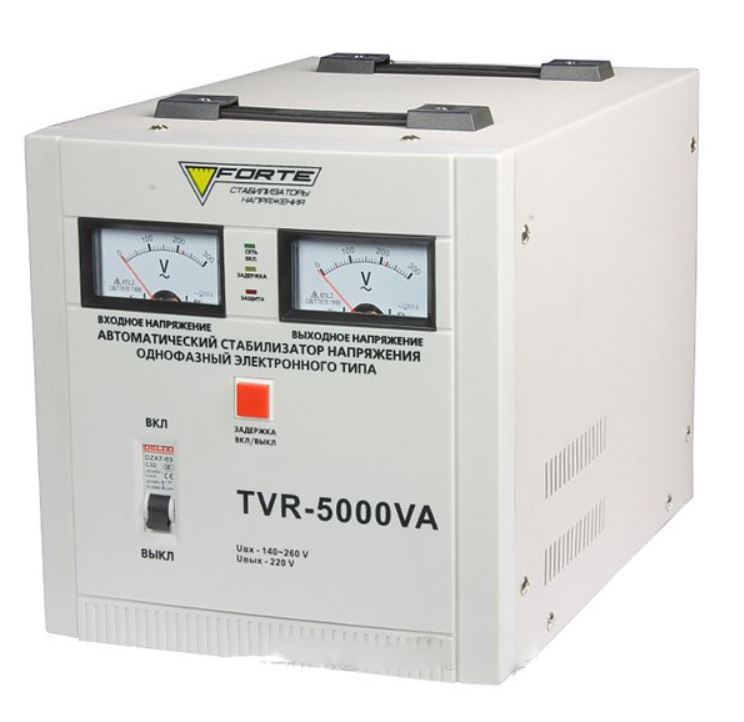 Стабілізатор Forte TVR-5000VA (релейного типу), 5000 ВА, точність 8%, 12,8 кг