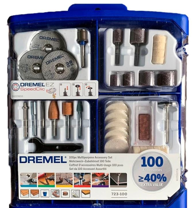 Набор оснастки Dremel 100 аксессуаров (723)