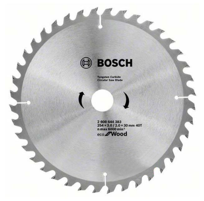 Диск пильный Bosch Eco for Wood Ø254 × 30мм 40T