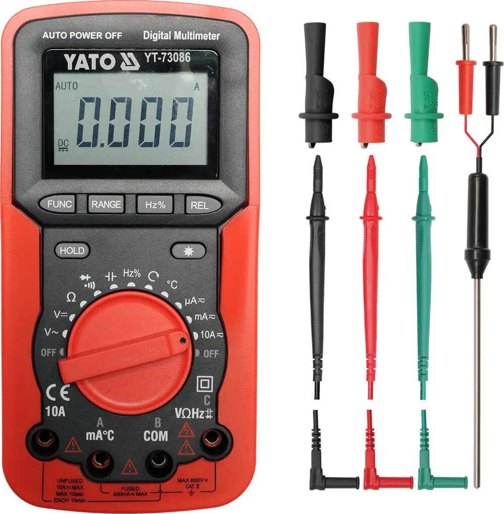 Мультиметр цифровой Yato с LCD-дисплеем