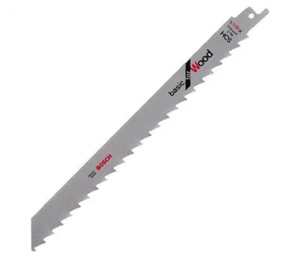 Полотно ножівкове Bosch Basic for Wood S1111K, HCS, 225мм, 1шт