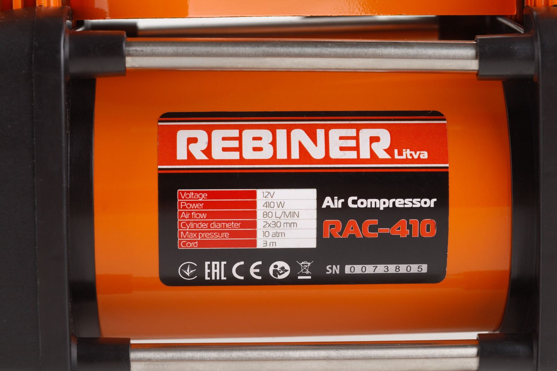 Автомобильный компрессор REBINER RAС-410