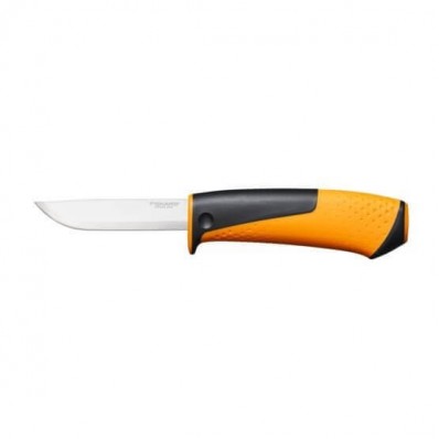 Нож Fiskars универсальный с точилом 215мм.