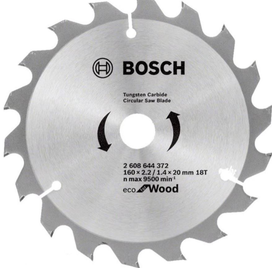 Диск пильный Bosch Eco for Wood Ø160 × 20мм 18T