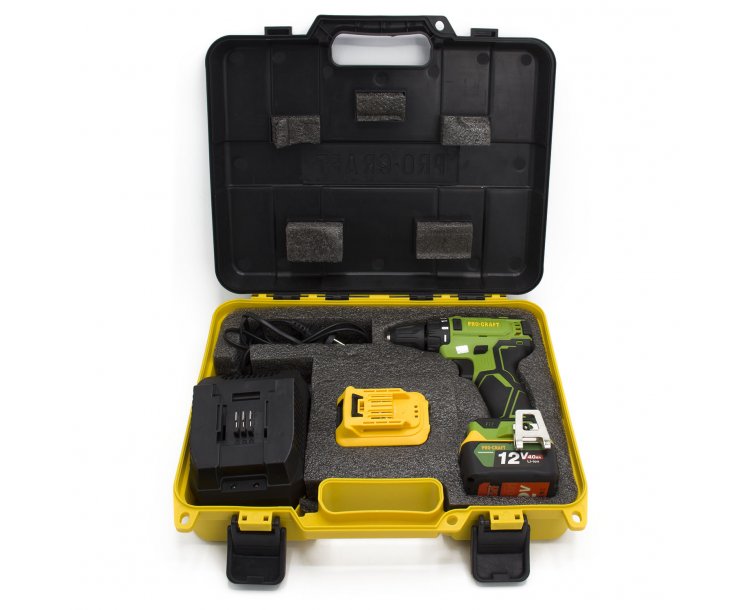 Шурупокрут PROCRAFT РА-18 BL 12V 2*4Ar 45Нм кейс BL 