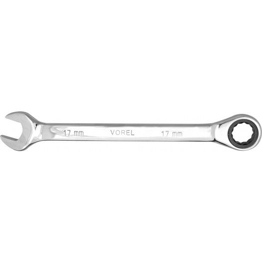 Ключ рожково-накидный Vorel с трещаткой, CR-V, 22мм
