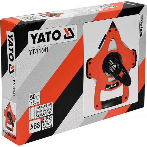 Стрічка мірна Yato геодезична 50м × 15мм