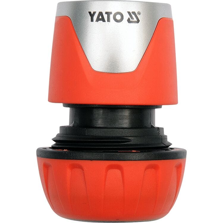 Коннектор YATO для шланга 3/4", быстросменный с аквастопом.