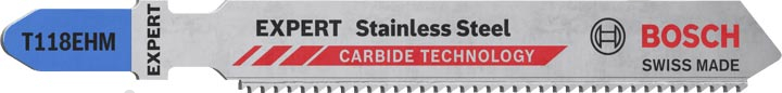 Пилки лобзикові Bosch EXPERT Stainless Steel T118EHM, Carbide, 92мм, 3шт